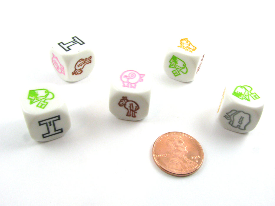 Political Poker "The Great American Crap Shoot" Dice Game 5 Piece Set