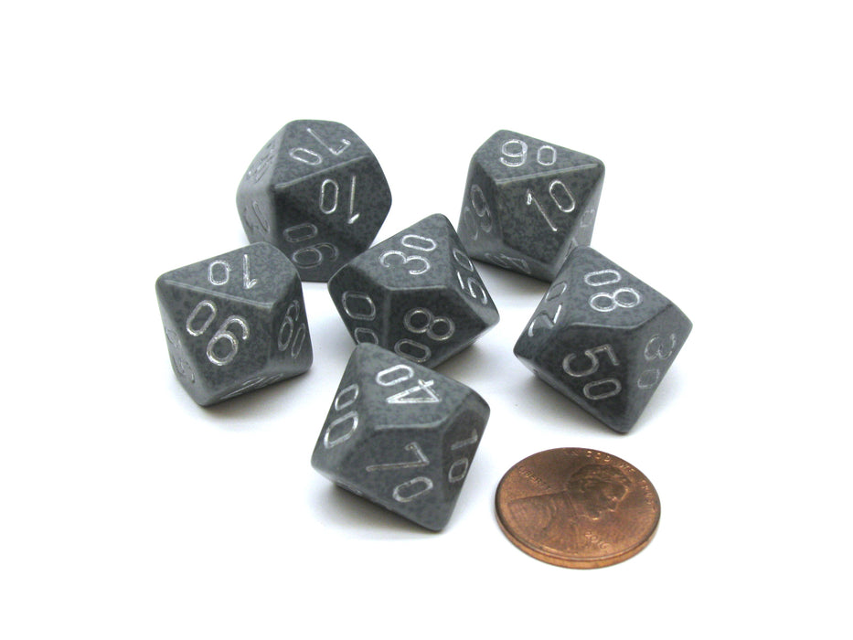 Speckled 16mm Tens D10 (00-90) Chessex Dice, 6 Pieces - Hi-Tech