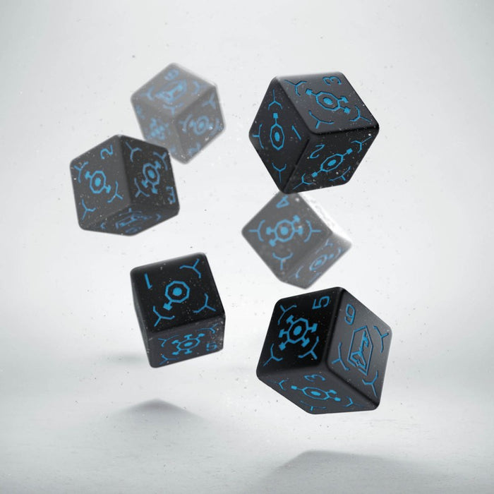 Q-Workshop Ingress Set of 6 D6 Dice Set: Resistance