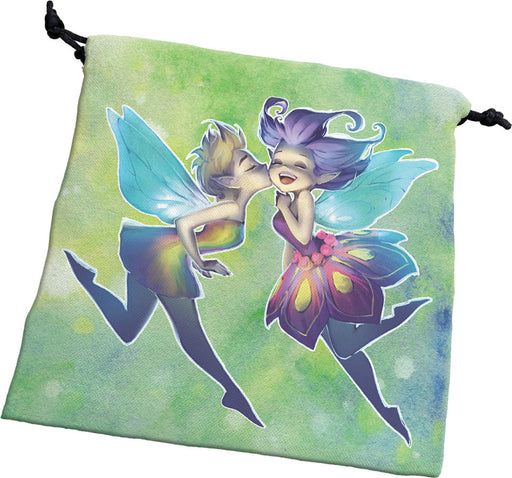 Large Cloth Deluxe Dice Bag - Happy Faeries