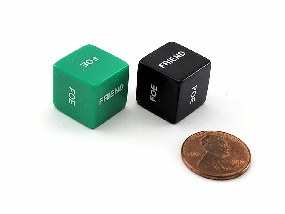 Pack of 2 'Friend or Foe' 16mm D6 Chessex Dice - Random Colors