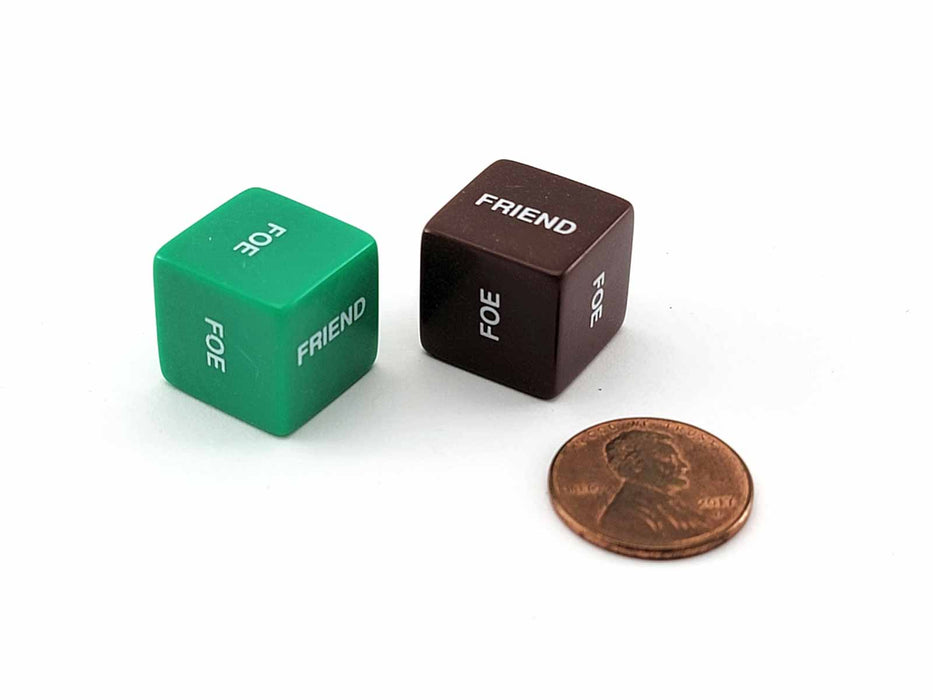 Pack of 2 'Friend or Foe' 16mm D6 Chessex Dice - Random Colors