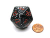 34mm Large 20-Sided D20 Speckled Chessex Dice, 1 Die - Space